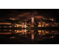 GLHUIOZ Puzzles pour Adultes 1500 PièCes Puzzles Bois Puzzle Hands on Game Famille DéCoration Ponts de Lyon 87x57cm