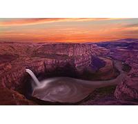 GLHUIOZ Puzzles pour Adultes 500 PièCes Bois Hands on Game Famille DéCoration Cascade,Tourbillon,52x38cm