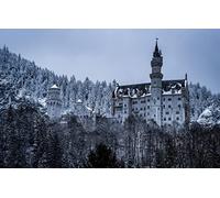 GLHUIOZ Puzzles pour Adultes 500 PièCes Bois Hands on Game Famille DéCoration Château de Neuschwanstein,Allemagne,Bavière 52x38cm