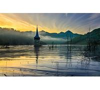 GLHUIOZ Puzzles pour Adultes 500 pièces Église,Basse-Terre,52x38cm