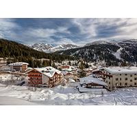 GLHUIOZ Puzzles pour Adultes 500 PièCes Hands on Game Famille DéCoration,Alpes,Italie,Village,Madonna di Campiglio,52x38cm