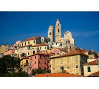 GLHUIOZ Puzzles pour Adultes 500 PièCes Puzzles Bois Puzzle Hands on Game Famille DéCoration Italie Église Cervo 52x38cm