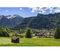 GLHUIOZ Puzzles pour Adultes 500 PièCes Puzzles Puzzle Hands on Game Famille DéCoration Allemagne Oberammergau Bavière 52x38cm