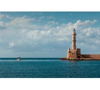 GLHUIOZ Puzzles pour Adultes 500 PièCes Puzzles Puzzle Hands on Game Famille DéCoration Phare égyptien de la mer de Grèce 52x38cm