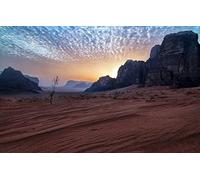 GLHUIOZ Puzzles pour Adultes Jeu éducatif Challenge Toy 1500 pièces Puzzles pour Adultes Enfants Jordanie,Ciel Incroyable,Désert du Wadi Rum,87x57cm