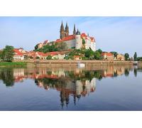 GLHUIOZ Puzzles pour Adultes Jeu éducatif Challenge Toy 500 pièces Puzzles pour Adultes Enfants Rivières Allemagne Albrechtsburg 52x38cm