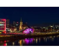 GLHUIOZ Puzzles Scénique de 1000 Pièces, Divertissement Créatif, Cassetête Classique pour Adultes et Enfants de 12+ Ans, Friends, Réunion Rivières Autriche Église Linz Danube 75x50cm