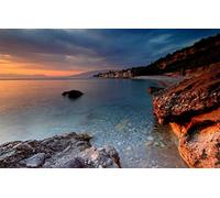 GLHUIOZ Puzzles Scénique de 500 Pièces,Cassetête Classique pour Adultes et Enfants de 12+ Ans,Friends,Réunion,Galets,52x38cm