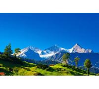 GLHUIOZ Puzzles Scénique de 500 Pièces,Cassetête Classique pour Adultes et Enfants de 12+ Ans,Friends,Réunion Suisse,Alpes,52x38cm