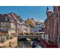 GLHUIOZ Puzzles Scénique de 500 Pièces, Divertissement Créatif, Cassetête Classique pour Adultes et Enfants de 12+ Ans, Friends, Réunion France Bridges Colmar 52x38cm