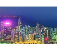 GLHUIOZ Puzzles Scénique de 500 Pièces, Divertissement Créatif, Cassetête Classique pour Adultes et Enfants de 12+ Ans, Friends, Réunion Hong Kong, Chine 52x38cm