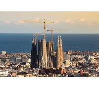 GLHUIOZ Puzzles Scénique de 500 Pièces, Divertissement Créatif, Cassetête Classique pour Adultes et Enfants de 12+ Ans, Friends, Réunion Espagne Église Sagrada Familia Barcelone 52x38cm