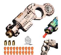 GLHYUOP MéTal Pistolet Jouet EDC, 20 Balles Molles Jouet Anti-Stress Plusieurs Modes De Jeu DéMarrable Soft Bullet Guns Toy avec Mini Disque en Acier, à Collectionner/Donner