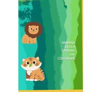 Gli animali della savana da colorare