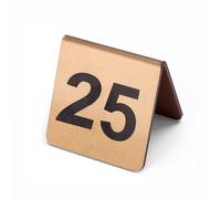 gli ospiti prenotano segnaletica del posto, 1-10 Restaurant，Acrylic Gold Tent Style 1-10/25/50 Restaurant Number Plate Reserved Seating Plate(Gold,1 to 25)