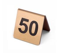 gli ospiti prenotano segnaletica del posto, 1-10 Restaurant，Acrylic Gold Tent Style 1-10/25/50 Restaurant Number Plate Reserved Seating Plate(Gold,1 to 50)
