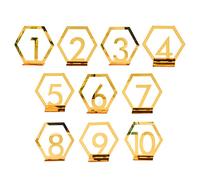 gli ospiti prenotano segnaletica del posto, 10PCS Restaurant, 1-10 Acrylic Gold Elegant Table Number Cards Place Cards, 9×10CM For Weddings Bar Mitzvah Party Supplies