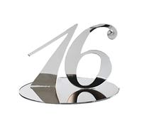 gli ospiti prenotano segnaletica del posto, Acrylic Wedding Table Numbers, 1-20/50/99 Mirror Silver Decoration For Weddings Marriage Anniversary Events Party, Acrylic Place Cards(1 to 20 (20 Pieces))