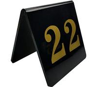gli ospiti prenotano segnaletica del posto, Black Acrylic 1-10/20/30, Vertical Number Plate Place Cards, 80×80mm Weddings Marriage Restaurant Bars Cafe Hotel Reserved Table Signs(1 to 10)