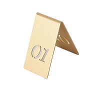 gli ospiti prenotano segnaletica del posto, Brass Restaurant, Brass Cutout Table Number Triangle Upscale Sign Plate, 4×6.5cm Wedding Birthday Banquets Restaurant Bars Cafe Hotel Signs(Number 1)