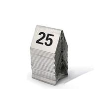 gli ospiti prenotano segnaletica del posto, Place Cards 1-25/50/100, Stainless Steel Restaurant Cafe Bar Seating, Triangle Double-sided Digits Wedding 50×40mm(1 to 25)