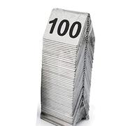 gli ospiti prenotano segnaletica del posto, Place Cards 1-25/50/100, Stainless Steel Restaurant Cafe Bar Seating, Triangle Double-sided Digits Wedding 50×40mm(1 to 100)