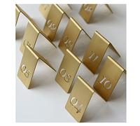 gli ospiti prenotano segnaletica del posto, Restaurant 1-10, Brass Cutout Table Number Triangle Place Cards For Weddings, 40×65mm Wedding Birthday Banquets Restaurant Bars Cafe Hotel Signs