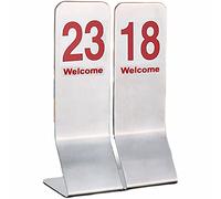 gli ospiti prenotano segnaletica del posto, Stainless Steel 1-25/50, 7X2.4 Inch Place Cards For Weddings, Wedding Decoration, For Restaurant Cafe Bar Seating, Birthday Anniversary Events Party(Red 1 2