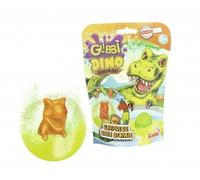 Glibbi Dino Surprise Bombe de Bain en 1 des 3 Couleurs (Bleu, Vert, Orange) avec Surprise, 1 Figurine sur 6, 100 g, Plaisir du Bain à partir de 3 Ans