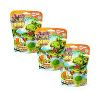Glibbi Lot de 3 bombes de bain Dino Surprise - Assortiment aléatoire - Jouet de bain à partir de 3 ans
