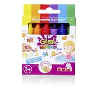 Glibbi - Lot de 6 crayons de bain - 6 couleurs - Lavable - À partir de 3 ans