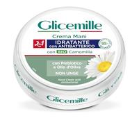 GLICEMILLE | Crème Mains Hydratante avec Antibactérien, Pot, avec Actif Antibactérien, Glycérine, Extrait Biologique de Camomille et Actif Prébiotique, 100 ml