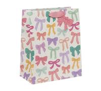 Glick Grand sac cadeau, Bow Babes, 315 x 260 x 135 mm, sac de luxe recyclable pour anniversaire et célébration