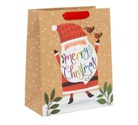 Glick Grand sac cadeau de Noël, convient aux cadeaux légèrement plus grands de 26 cm x 31,5 cm x 13,5 cm, motif arc-en-ciel de Noël, multicolore