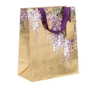 Glick Grand sac cadeau, glycine dorée, 315 x 260 x 135 mm, sac de luxe recyclable pour anniversaire et célébration