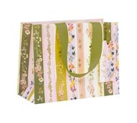 Glick Linea Floral Sac cadeau Format paysage 175 x 225 x 100 mm Sac de luxe recyclable pour anniversaire et célébration
