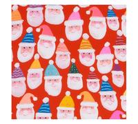 Glick Lot de 20 serviettes de table de luxe 3 plis, Père Noël, entièrement recyclables, 33 x 33 cm, ouvertes, rouge