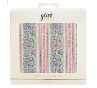 Glick Lot de 20 serviettes de table Motif linéaire d'été 33 x 33 cm