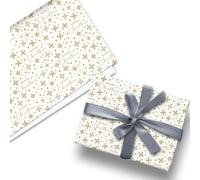 Glick Lot de 3 feuilles de papier cadeau de Noël plié Doré