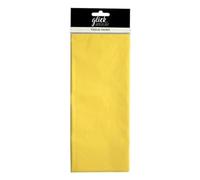 Glick Lot de 4 feuilles de papier de soie jaune citron, chaque feuille de papier de soie jaune citron pour emballage cadeau, anniversaire Jaune citron 750 mm x 500 mm
