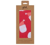 Glick Lot de 4 feuilles de papier de soie Motif Père Noël Rouge et blanc