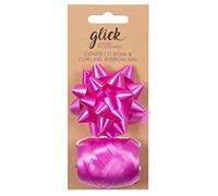 Glick Lot de nœuds et rubans à friser pour emballage cadeau, arts et travaux manuels, rose vif