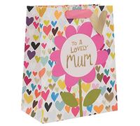 Glick Lovely Mum Sac cadeau Grande taille Multi Pastels Sac cadeau Anniversaire Fête des Mères Sac cadeau pour maman