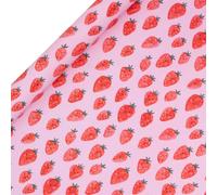Glick Rouleau de papier cadeau de luxe, rouge et rose, motif fraises douces, joyeux anniversaire, rouge et rose, 4 m x 70 cm
