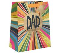 Glick Sac cadeau d'anniversaire pour papa - Sac cadeau multicolore pour papa, sac cadeau pour papa, PS Large