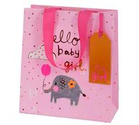 Glick Sac Cadeau de Luxe pour Bébé Fille - Rose, Bienvenue et Autres Occasions