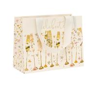 Glick Sac cadeau format paysage moyen 175 x 225 x 100 mm, sac de luxe recyclable pour anniversaire, mariage, anniversaire et fiançailles