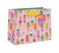 Glick Sac cadeau Luxe Medium Ice Cream Paysage pour anniversaire fille Multicolore 225 x 175 x 100 mm
