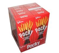 Glico Pocky crème au chocolat recouvert de bâtons de biscuits 47g. (Pack de 10 boîtes)