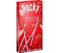 GLICO Pocky Crunchy Bâtonnets à biscuits au chocolat enrobés fraise 50 ml